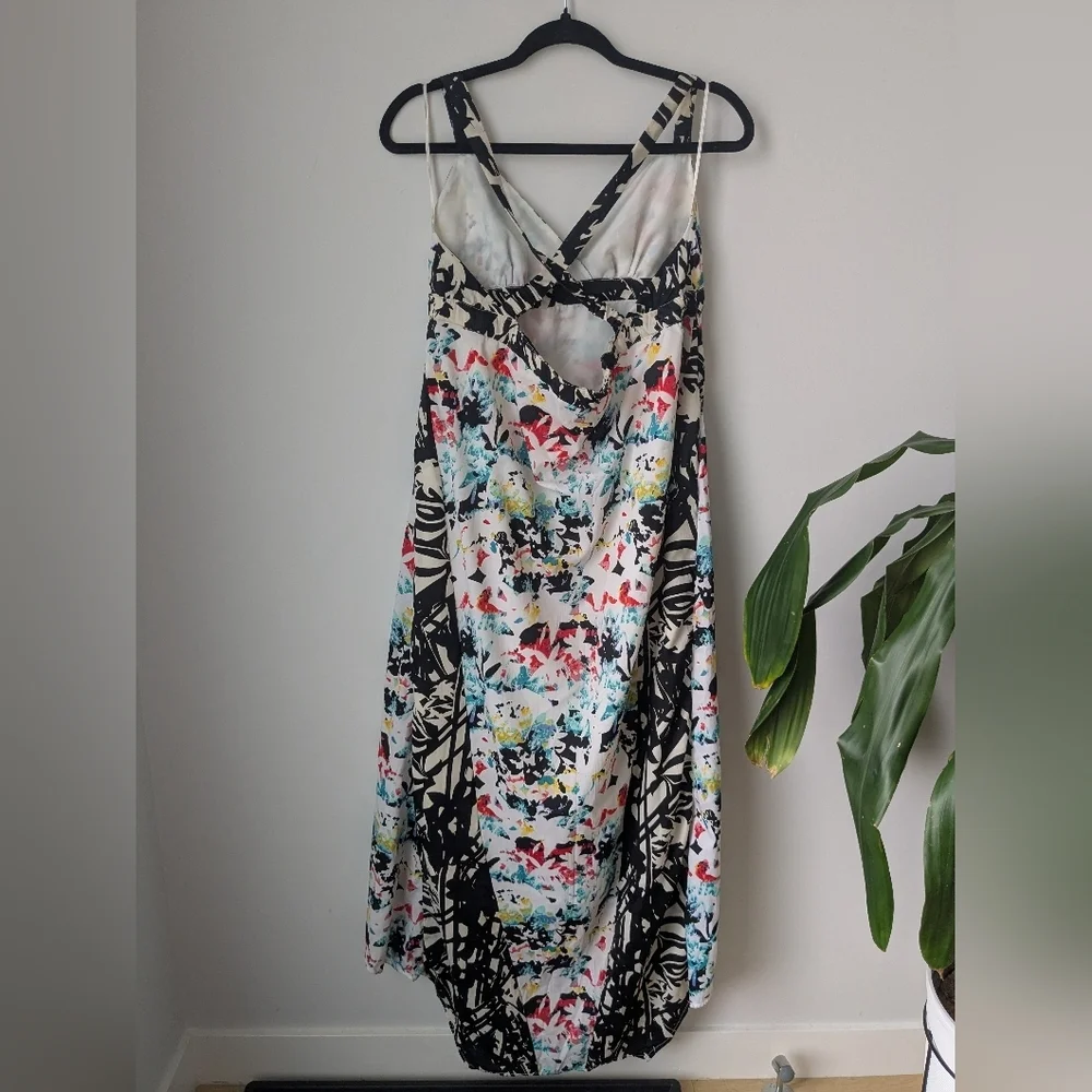 Volcom Maxi Crossback Abstract Print Dress Size S (fits large) - Picture 8 of 10